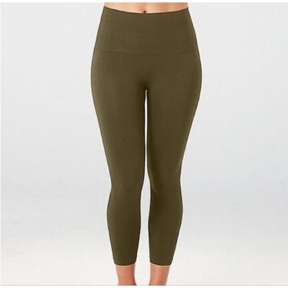 SPANX Leggings  Plus Size 3X Green Cropped Lamn Leggings - Picture 3 of 10